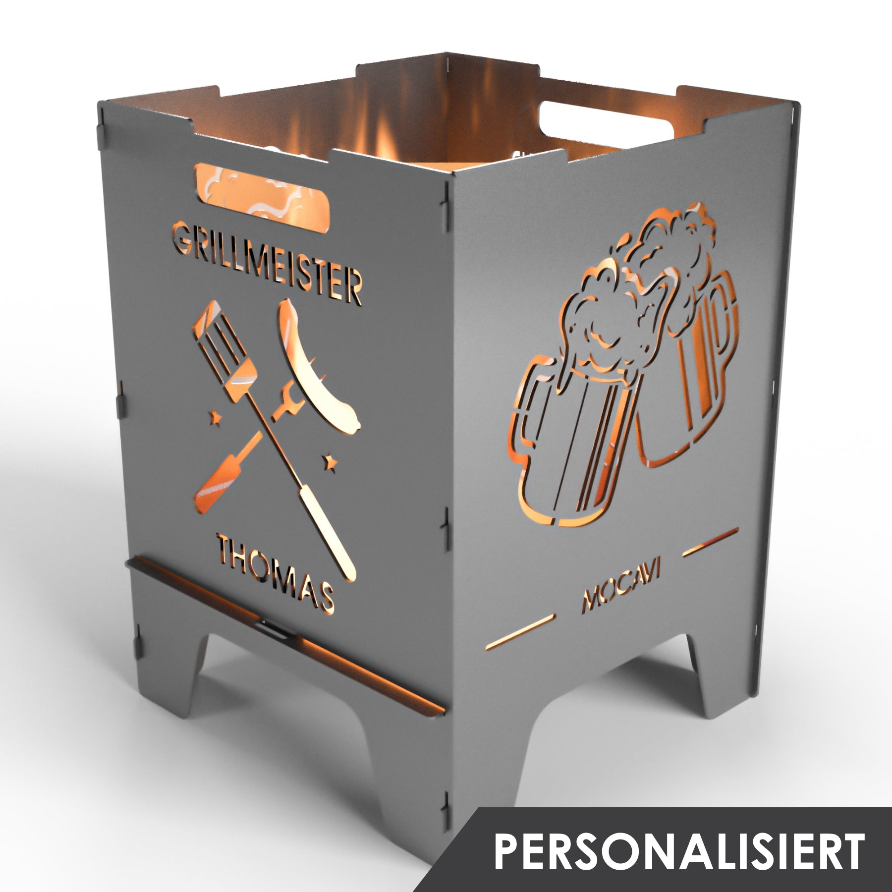 B-Ware Feuerkorb Grillmeister Klaus 52 cm | 3 mm Stahl