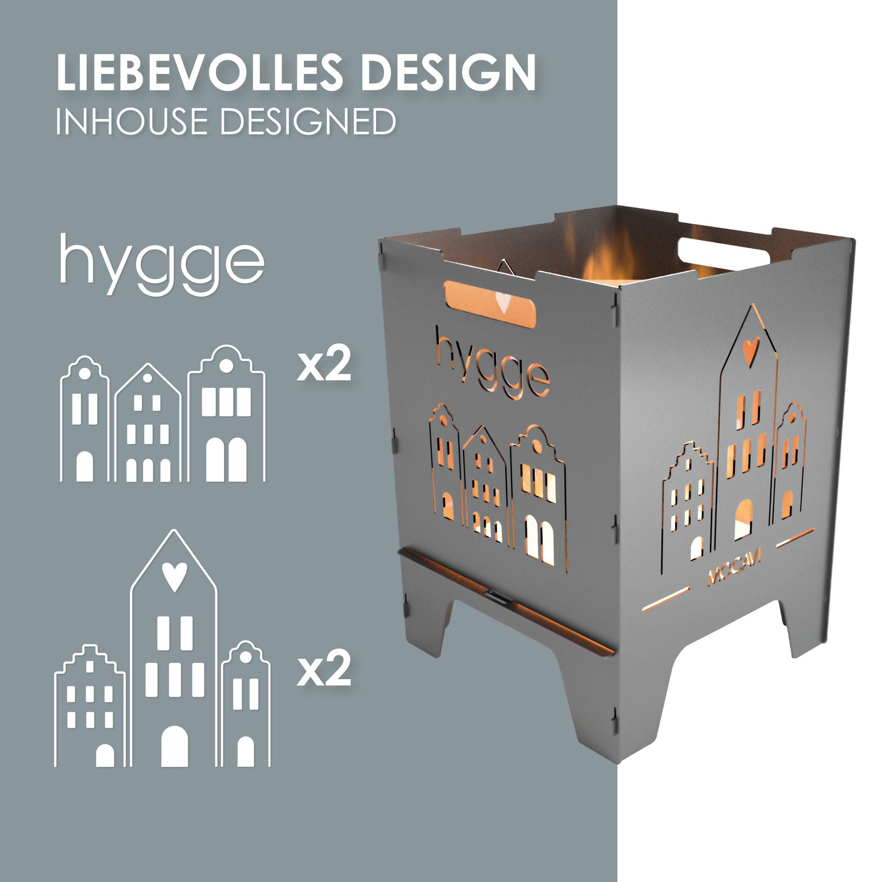 Feuerkorb Hygge 52 cm Edelrost zerlegbar