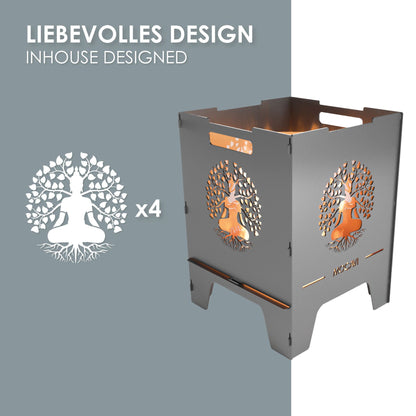 Feuerkorb Lebensbaum 52 cm | 3 mm Stahl