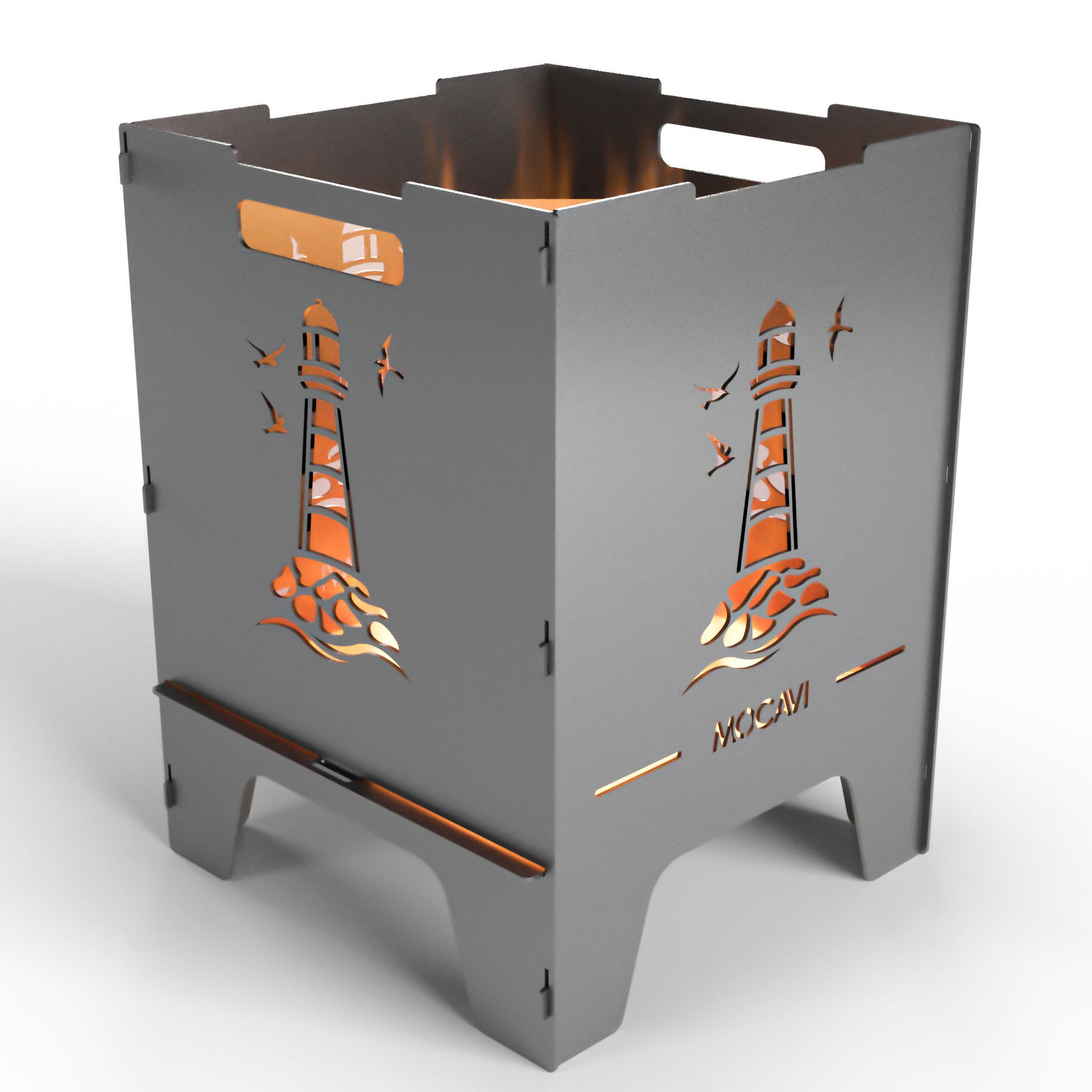 Feuerkorb Leuchtturm 52 cm | 3 mm Stahl zerlegbar