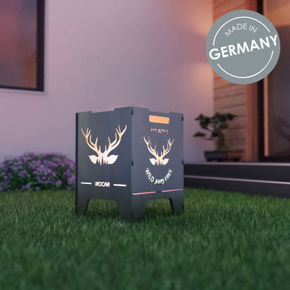 Feuerkorb Wild 52 cm | 3 mm Stahl personalisiert