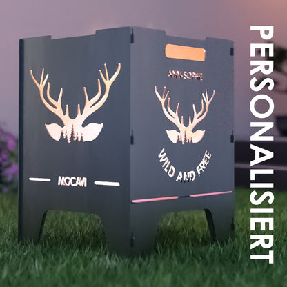 Feuerkorb Wild 52 cm | 3 mm Stahl personalisiert