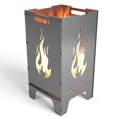 Feuertonne Flamme - Feuerkorb aus 3 mm Qualitätsstahl für eine schöne Rostpatina - stabil und sicher