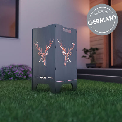 Feuertonne mit Hirschkopf - passt in jeden Garten - tolle Geschenkidee