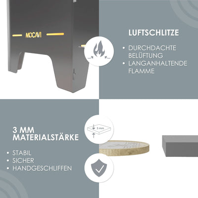 Durchdachte Belüftung, extrem stabiles Material - Feuertonne mit Motiv von MOCAVI