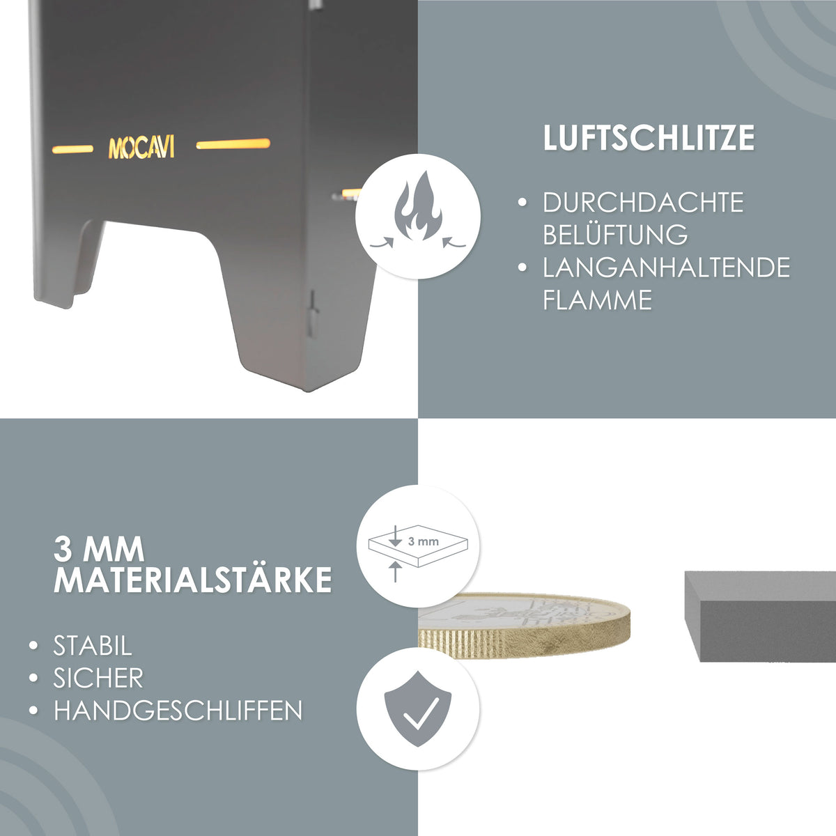 Feuertonne Pusteblume 73 cm | 3 mm Stahl