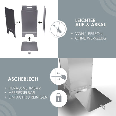 Feuertonne Pusteblume 73 cm | 3 mm Stahl