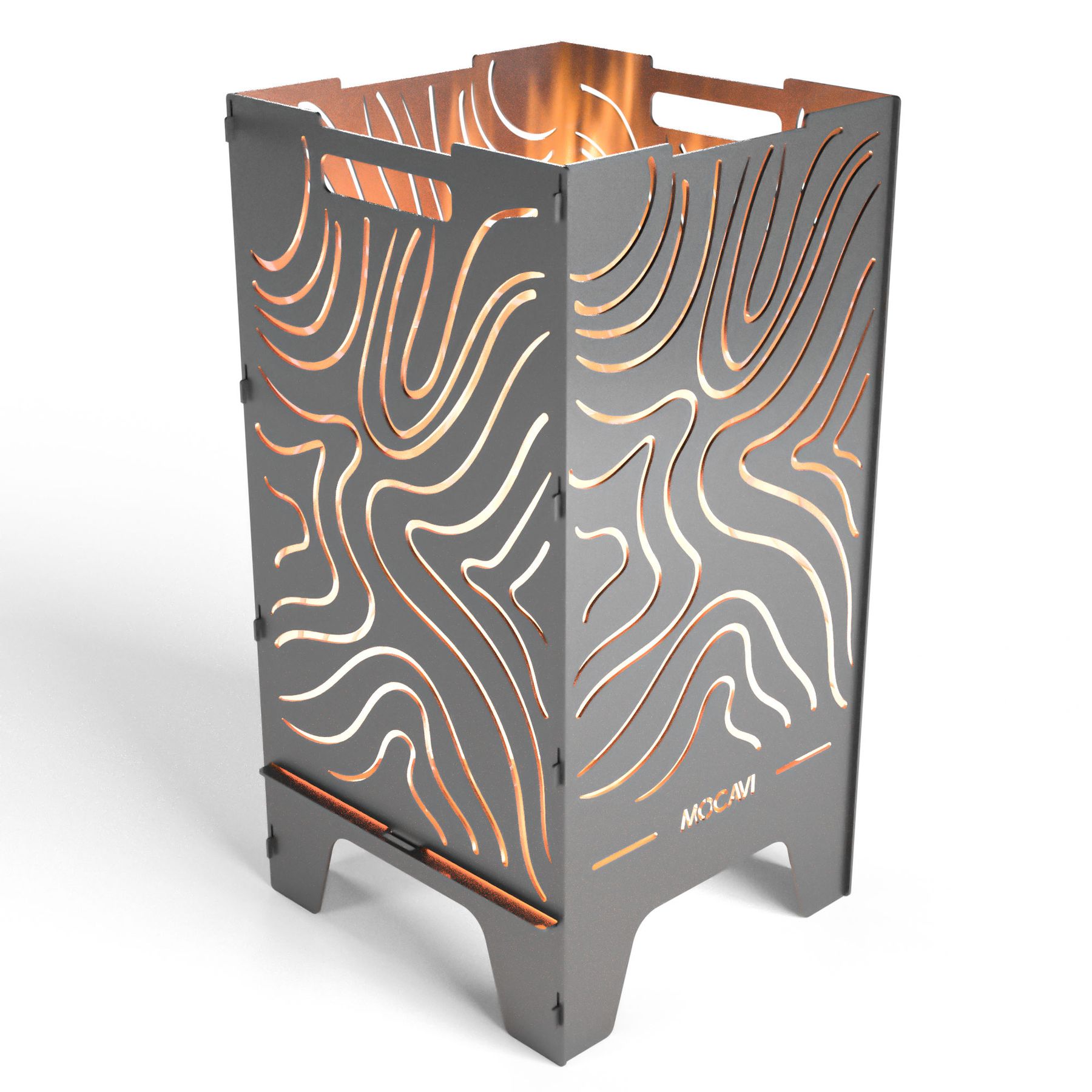 Brenntonne Lines - 3 mm hochwertiger Stahl - schöne Rostpatina