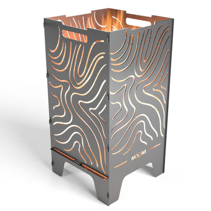 Brenntonne Lines - 3 mm hochwertiger Stahl - schöne Rostpatina