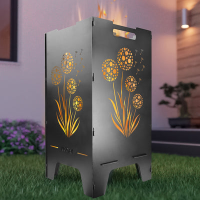 Feuertonne Pusteblume 73 cm | 3 mm Stahl