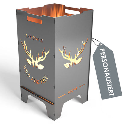 Feuertonne Wild 73 cm | 3 mm Stahl personalisiert