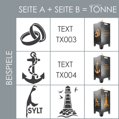 Fire Wunsch-Feuertonne