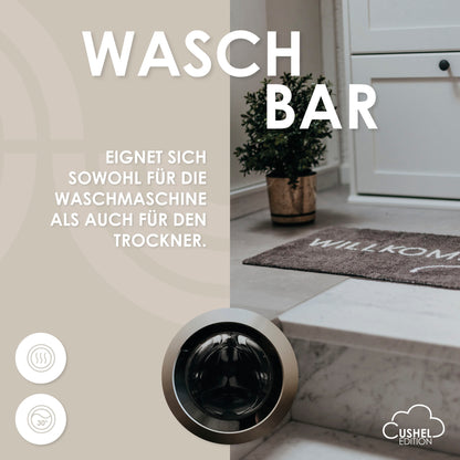 Fußmatte Cushel Hej anthrazit 35x100