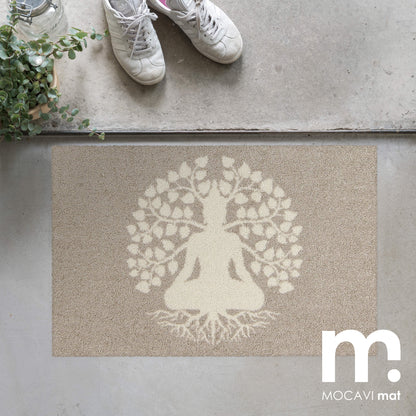 Fußmatte 45x70 Mat Lebensbaum beige