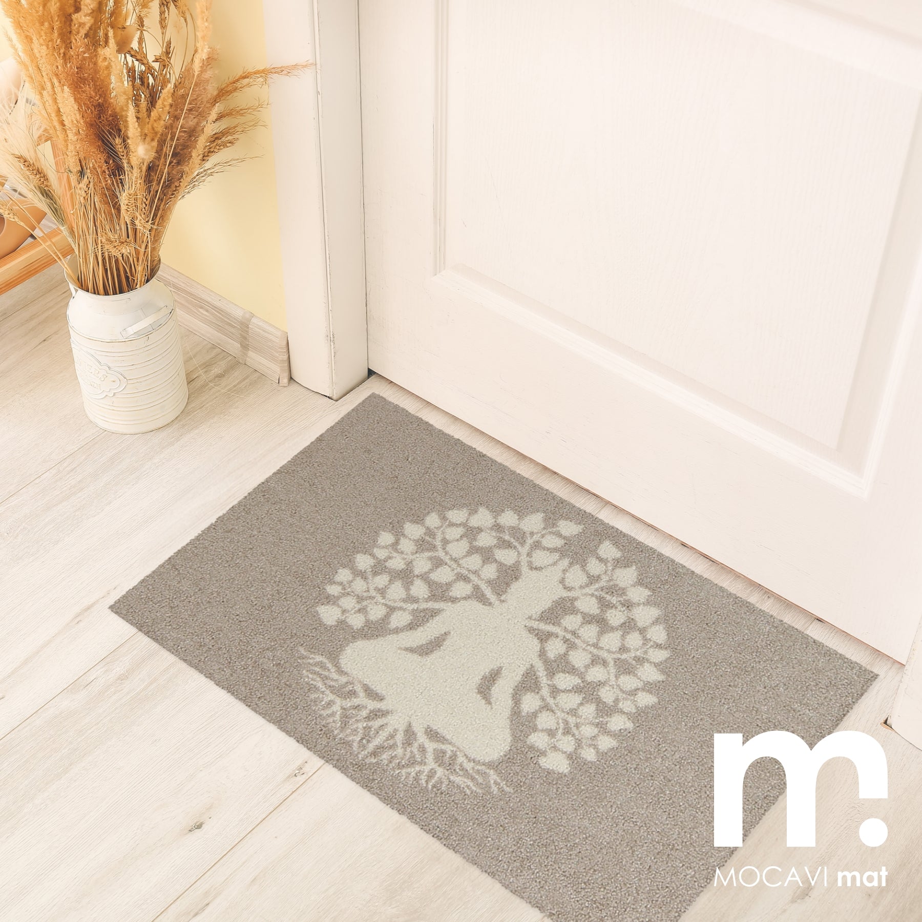 Fußmatte 45x70 Mat Lebensbaum beige