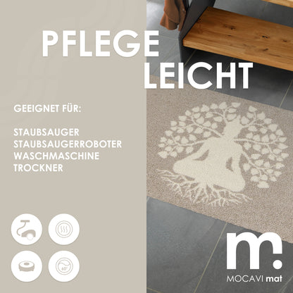 Fußmatte 45x70 Mat Lebensbaum beige