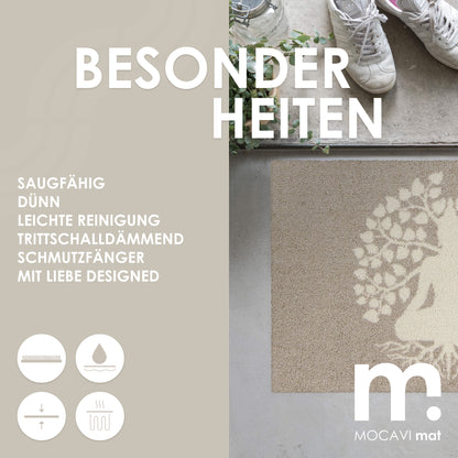 Fußmatte 45x70 Mat Lebensbaum beige