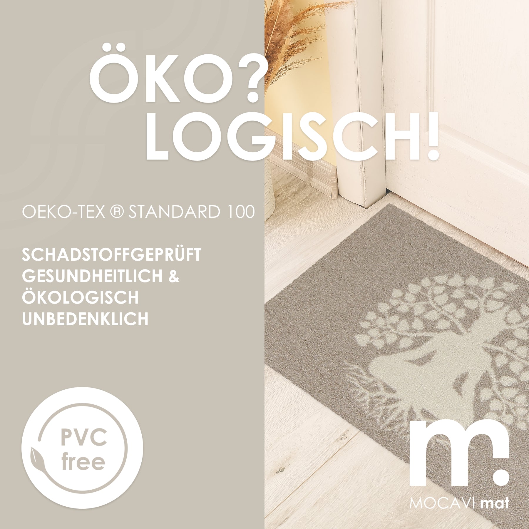 Fußmatte 45x70 Mat Lebensbaum beige