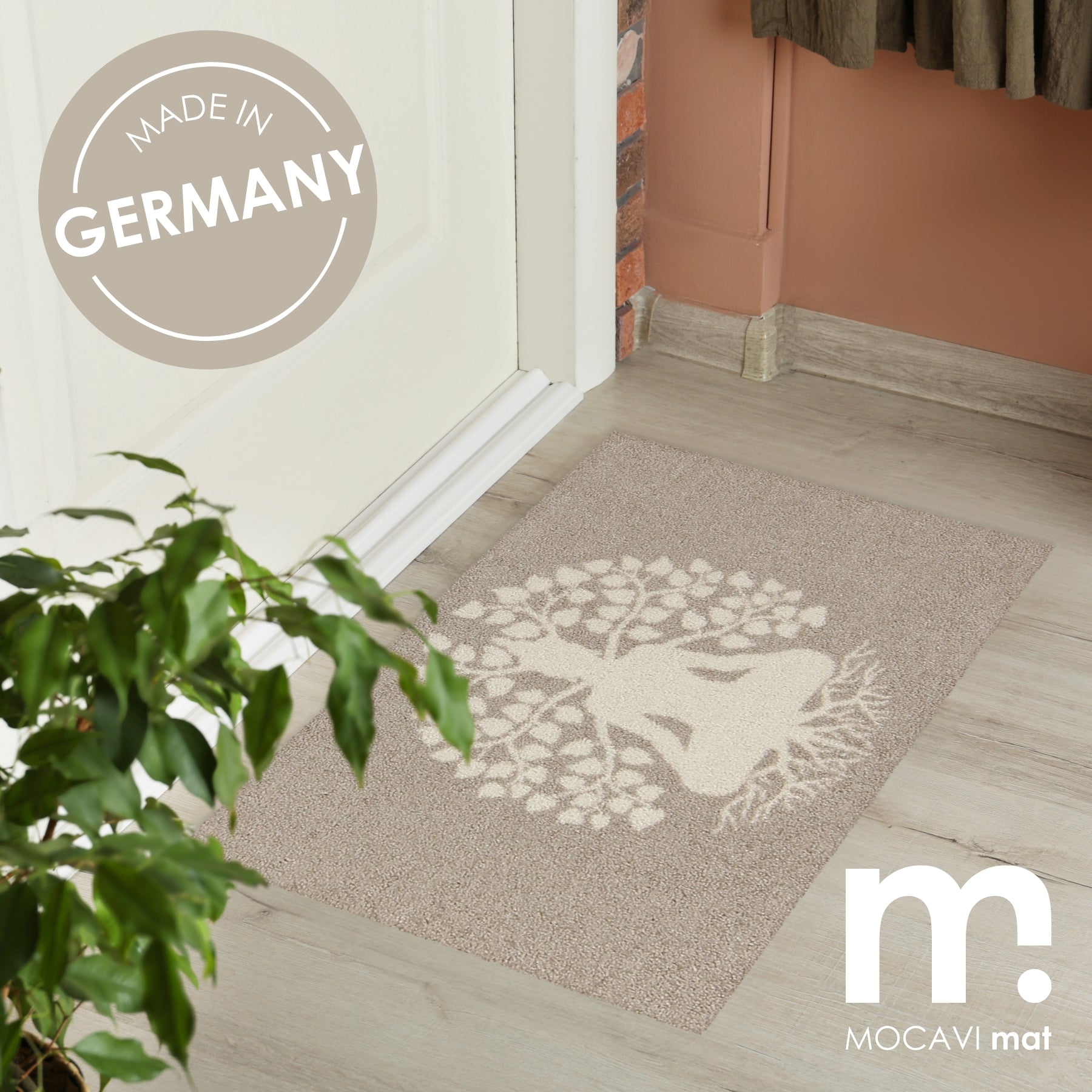 Fußmatte 45x70 Mat Lebensbaum beige