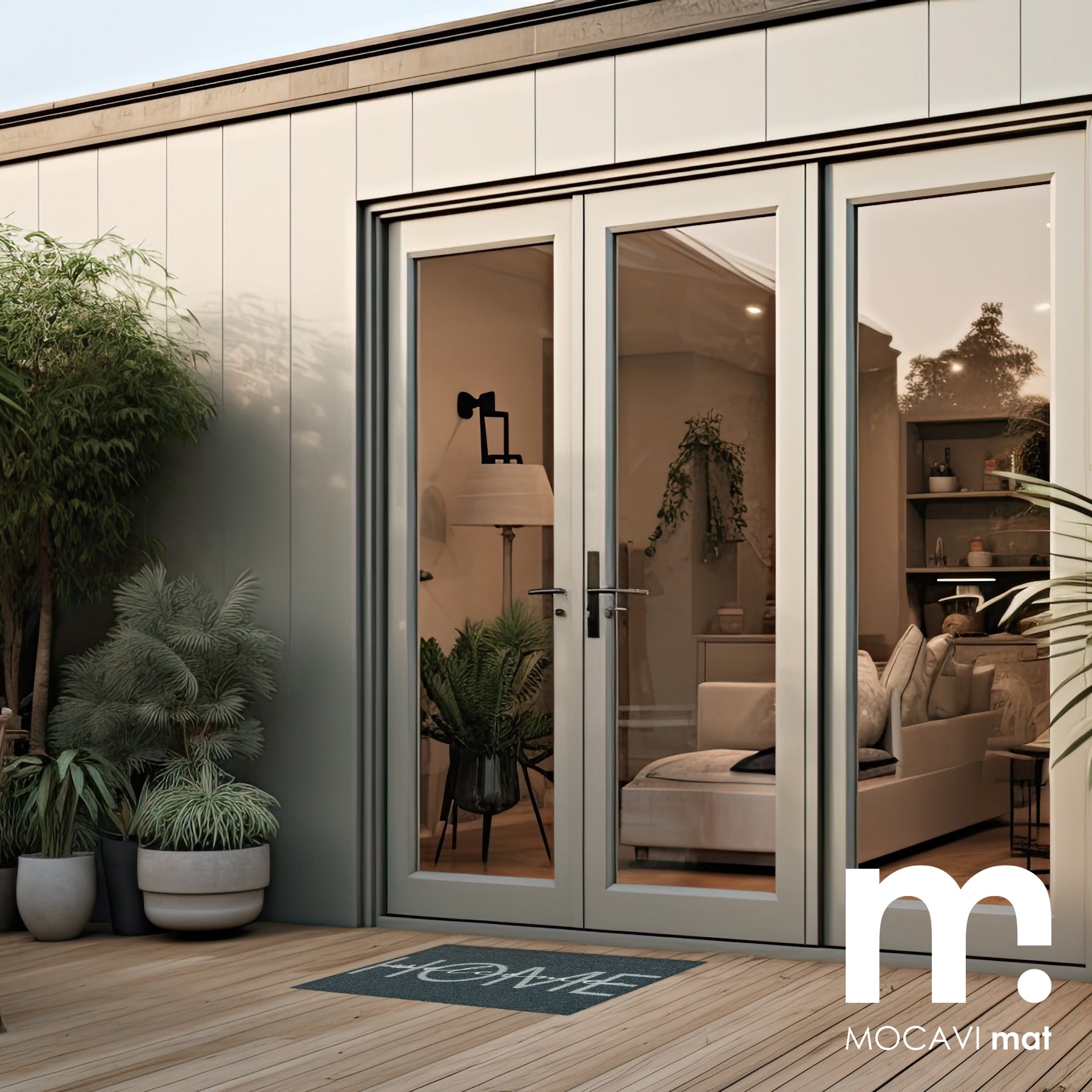 Fußmatte 45x70 Mat welcome home anthrazit