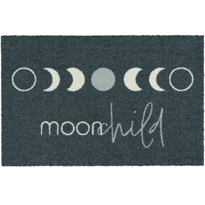 Fußmatte waschbar anthrazit Schriftzug moonchild