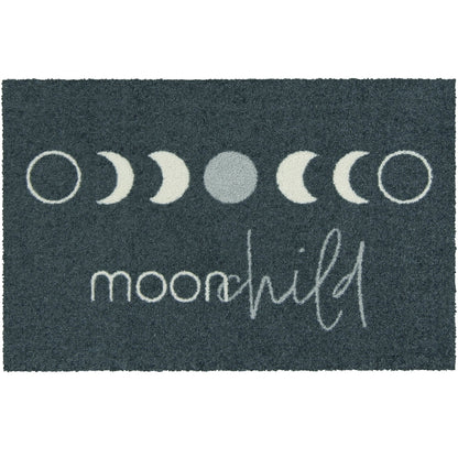 Fußmatte waschbar anthrazit Schriftzug moonchild