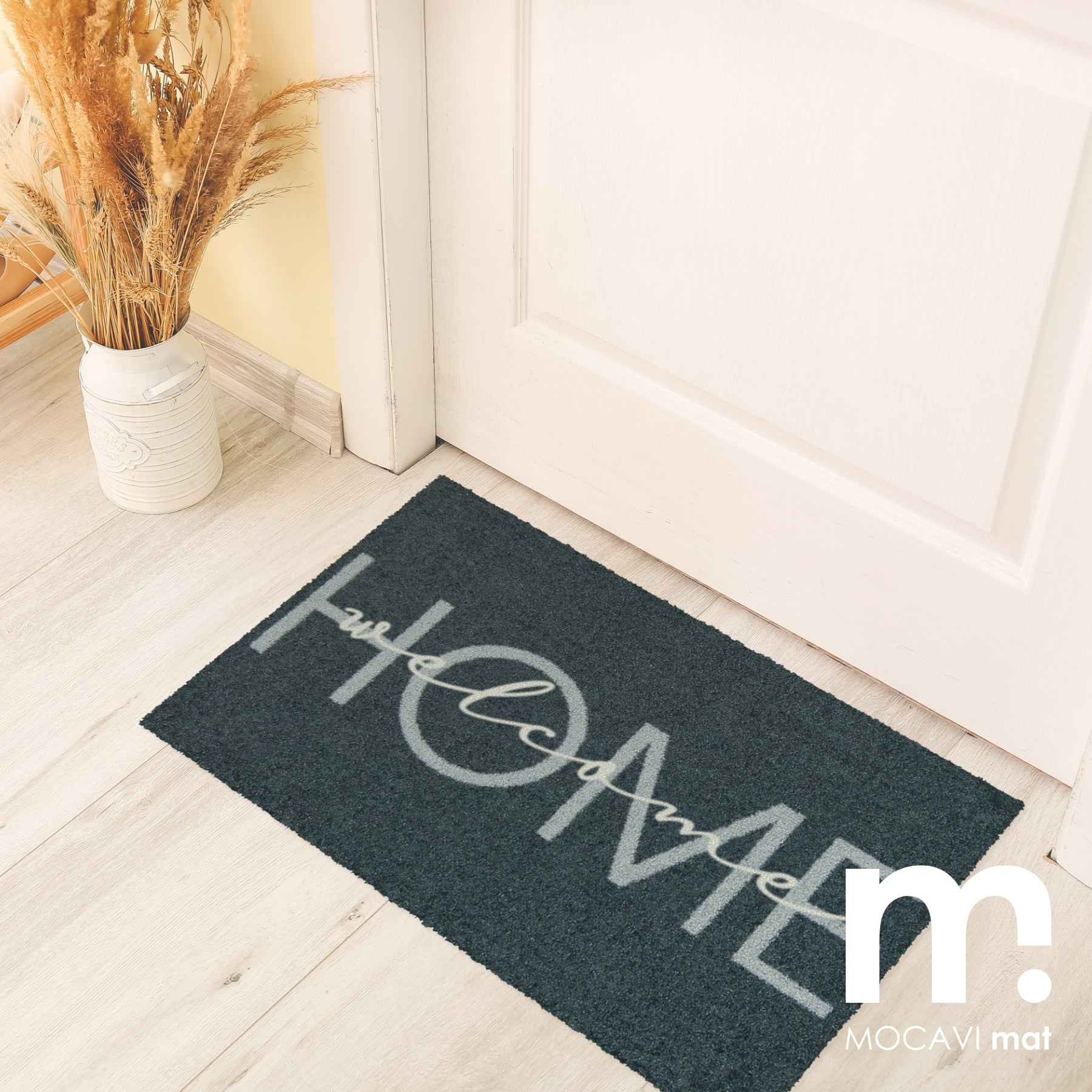 Fußmatte 45x70 Mat welcome home anthrazit