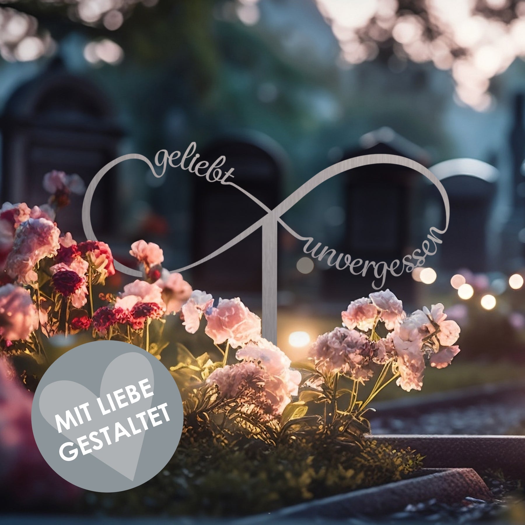 Grabstecker Unendlich Edelstahl