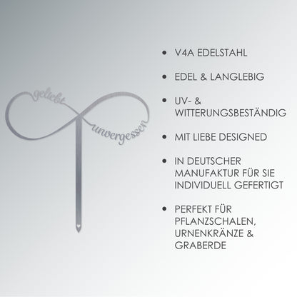 Grabstecker Unendlich Edelstahl