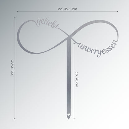 Grabstecker Unendlich Edelstahl