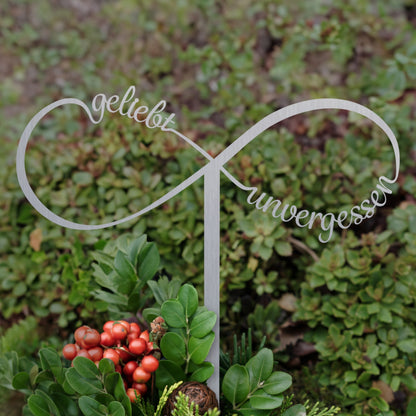 Grabstecker Unendlich Edelstahl