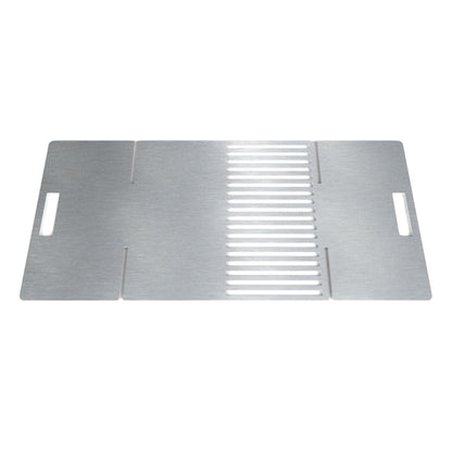 Grillrost/Plancha mit Ablage Edelstahl für Feuertonne und Feuerkorb