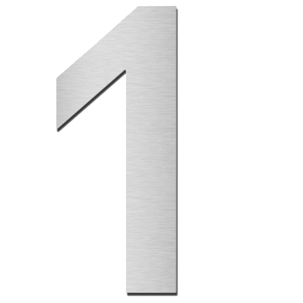 Hausnummer HS10 Edelstahl V4A selbstklebend Höhe 5,5 - 7,5 cm