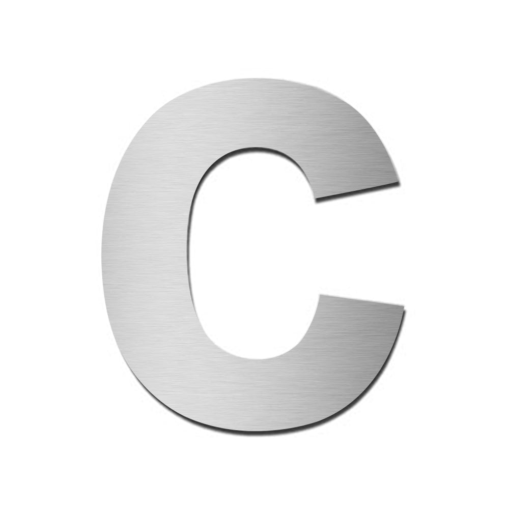 Hausnummer HS10 Edelstahl V4A selbstklebend Höhe 5,5 - 7,5 cm