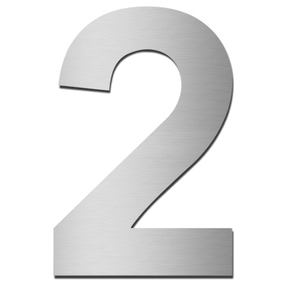 Hausnummer HS10 Edelstahl V4A selbstklebend Höhe 5,5 - 7,5 cm