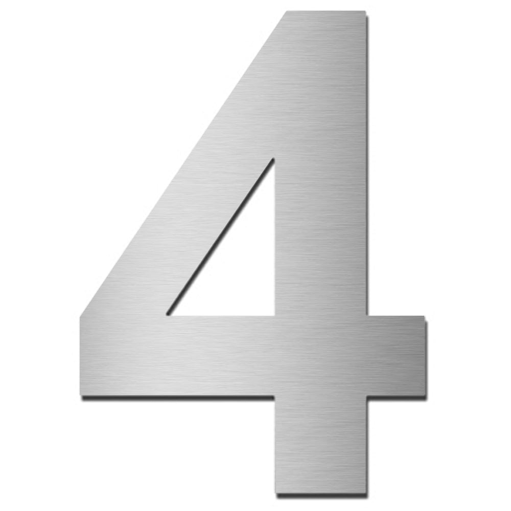 Hausnummer HS10 Edelstahl V4A selbstklebend Höhe 5,5 - 7,5 cm