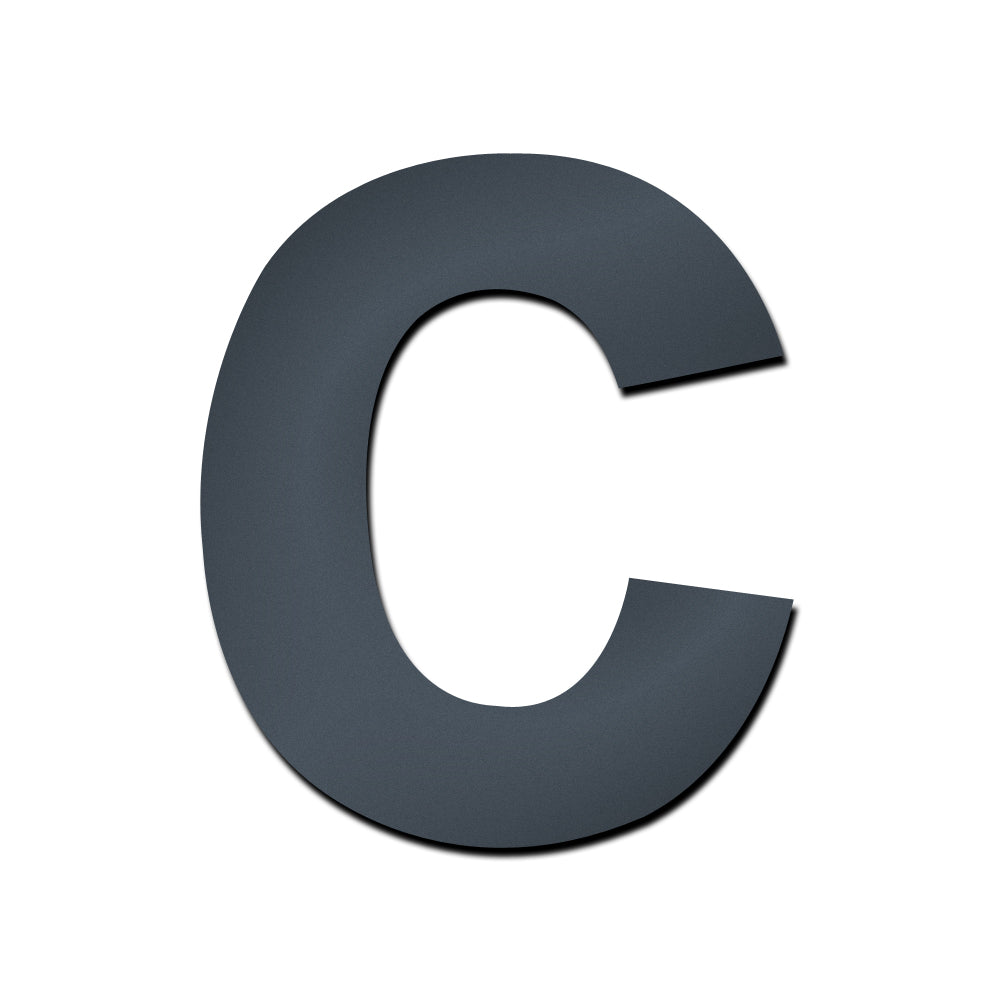 Hausnummer HS20 modern zum Einschlagen anthrazit RAL 7016 aus V4A-Edelstahl Höhe 15 cm