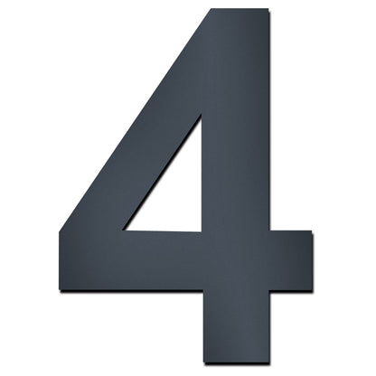 Hausnummer HS20 modern zum Einschlagen anthrazit RAL 7016 aus V4A-Edelstahl Höhe 15 cm