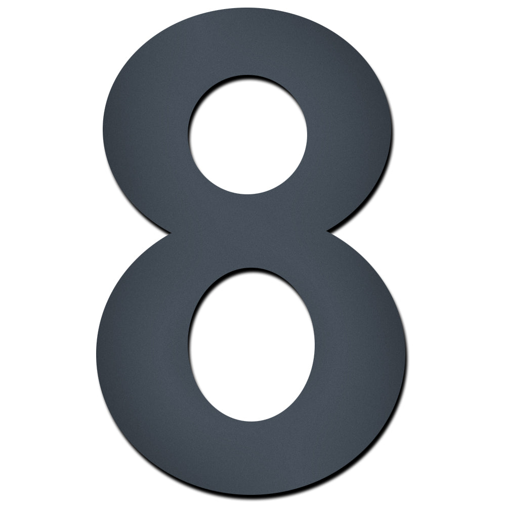 Hausnummer HS40 selbstklebend in anthrazit-grau Höhe 5,5 - 7,5 cm