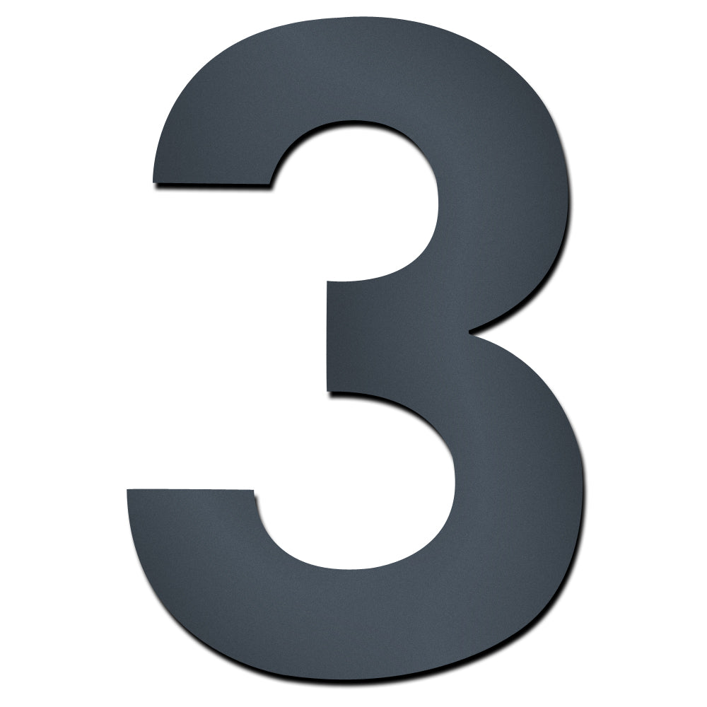 Hausnummer HS40 selbstklebend in anthrazit-grau Höhe 5,5 - 7,5 cm