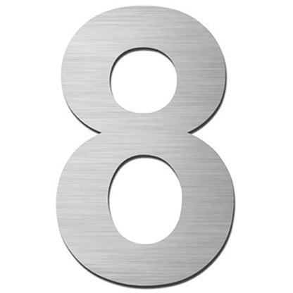 Hausnummer HS60 Edelstahl V4A selbstklebend ca. 8,5 - 12 cm