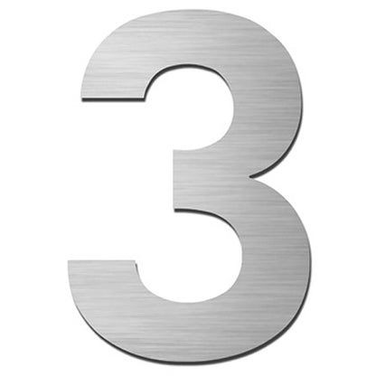 Hausnummer HS60 Edelstahl V4A selbstklebend ca. 8,5 - 12 cm