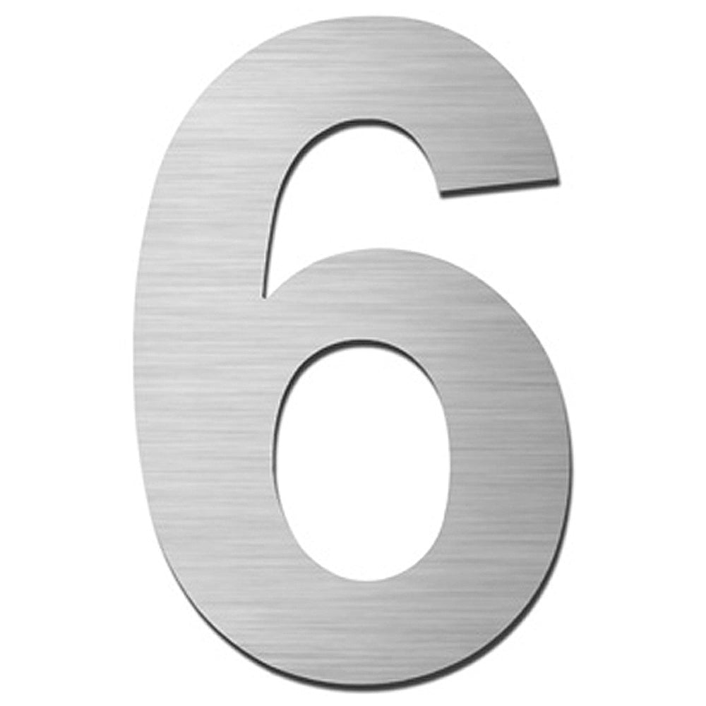 Hausnummer HS60 Edelstahl V4A selbstklebend ca. 8,5 - 12 cm