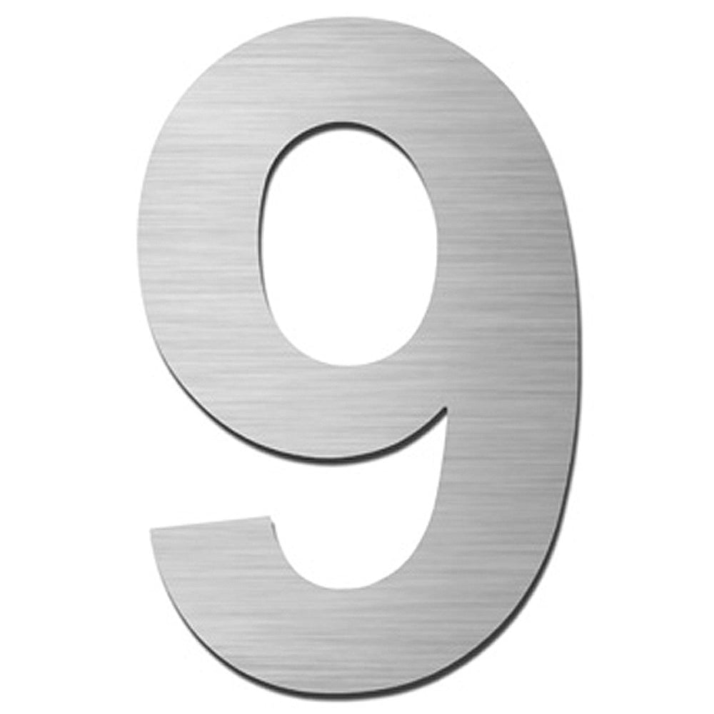 Hausnummer HS60 Edelstahl V4A selbstklebend ca. 8,5 - 12 cm