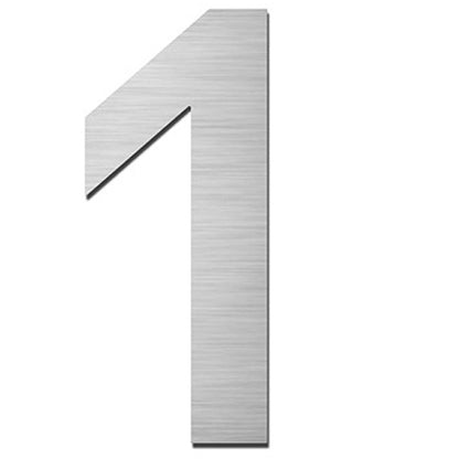 Hausnummer HS60 Edelstahl V4A selbstklebend ca. 8,5 - 12 cm