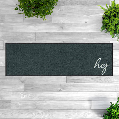 Schuhparkplatz anthrazit mit Rand Motiv hej