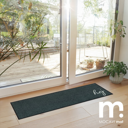 Terrassenmatte anthrazit mit Rand Hallo Hej