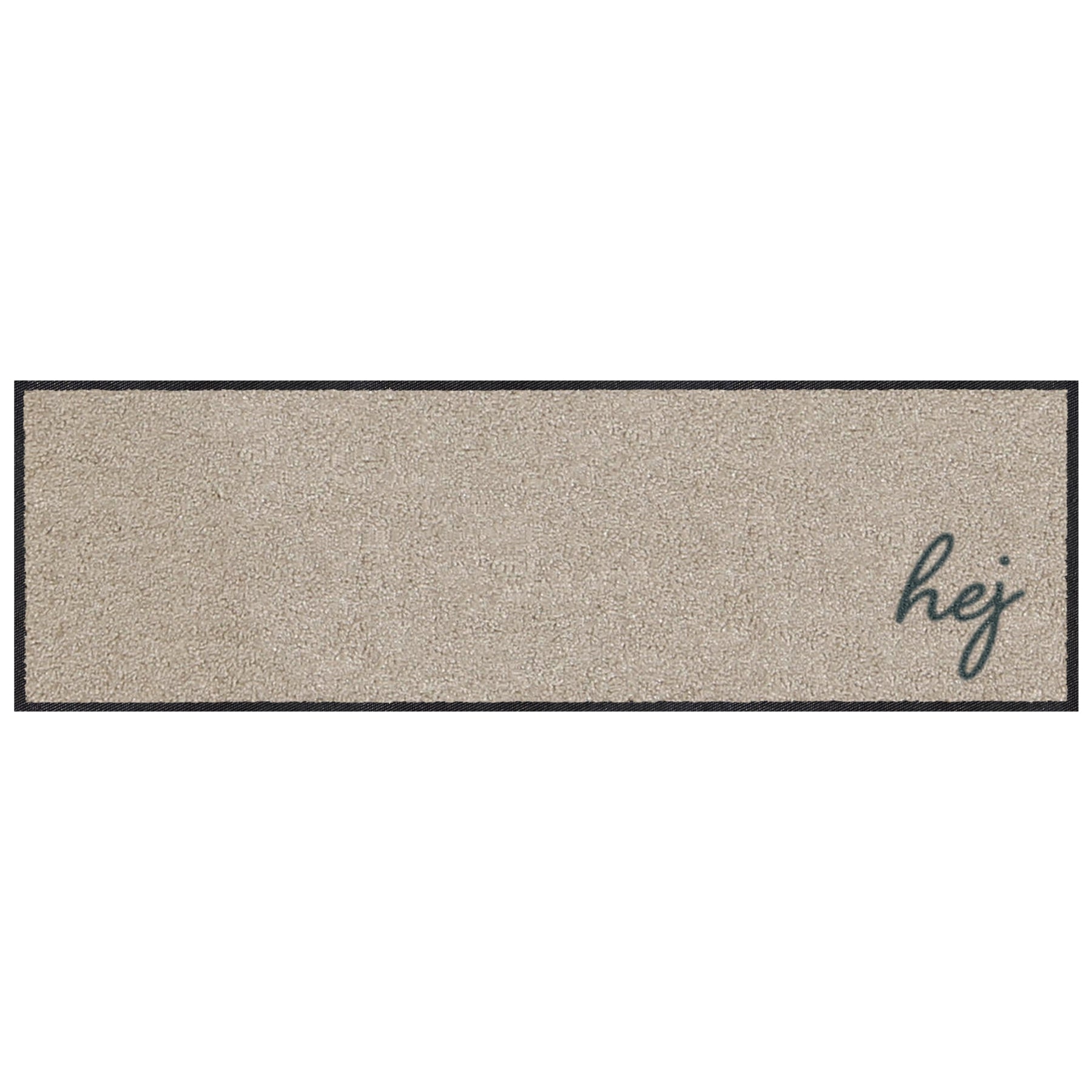 Schuhparkplatz beige mit Rand Schriftzug hej