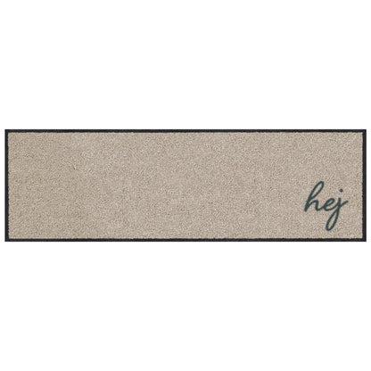 Schuhparkplatz beige mit Rand Schriftzug hej