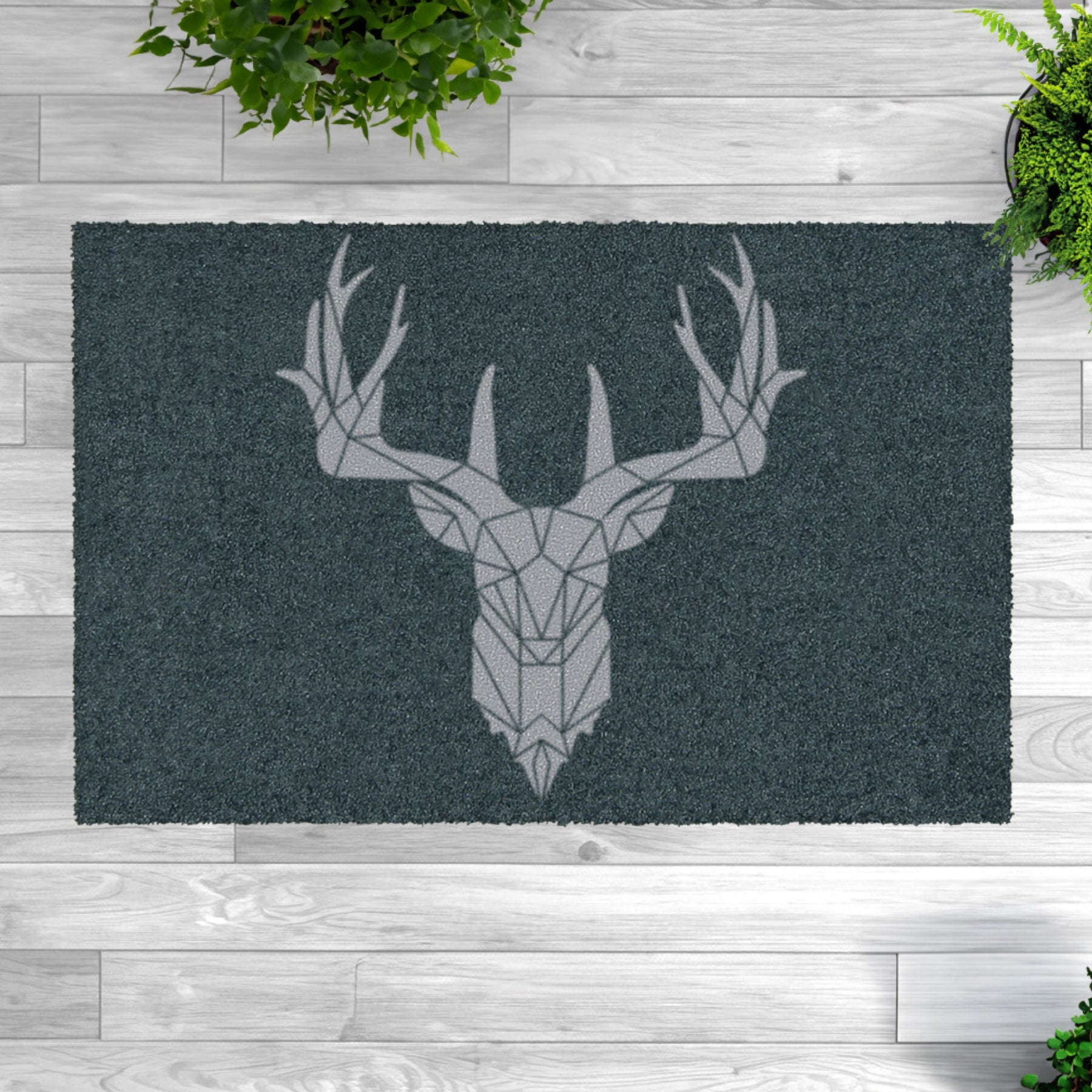 Türvorleger Eingang und außen Landhaus anthrazit